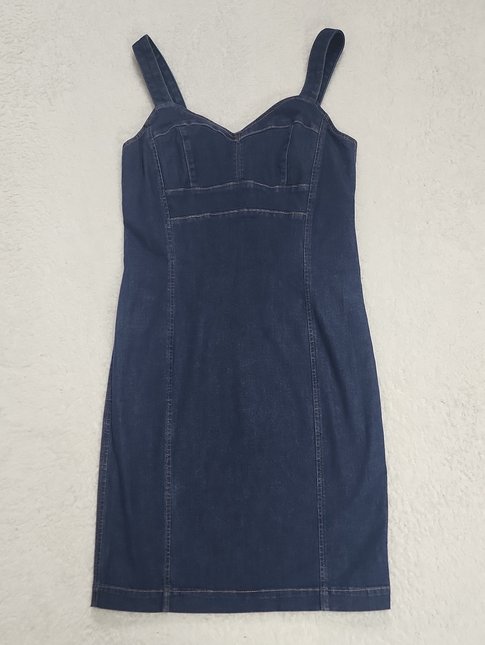 White House Black Market Denim Fitted Sheath Dress New With Tags - Picture 2 of 9